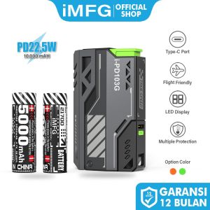 iMFG i-PD103 22.5w 10000Mah Portable Power Bank Two Batteries Mecha Style Lightweight Typc-C Replaceable battery