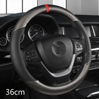 【Top Selling Item】 36cm Carbon Fiber Car Steering Wheel Cover Size S for Honda Civic Ciimo Jade SUZUKI Alto NISSAN Juke Auto Acces