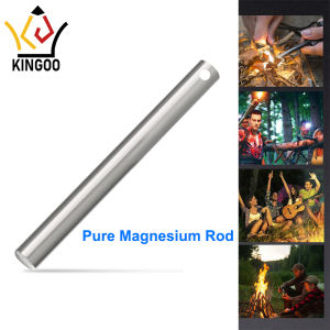Kingoo 1pcs 99.99% Magnesium Rod High Purity Magnesium Bar with Hole Portable Outdoor Camping Fire Ignition Tool Metals Mg Sticks