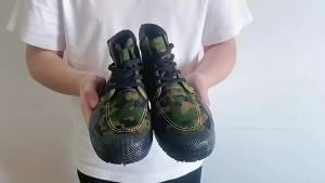 Camouflage Shoes For Men High-Top Work Shoes Breathable And Wear-Resistant Waterproof Rubber Shoes For Construction Sites Non-Slip Shoes With Durable Soles