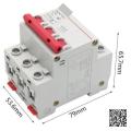 Aptomat MCB 3 pha bảo vệ quá dòng điện, cầu dao tự động 3 tép chất lượng cho công trình điện gia dụng và công nghiệp. 