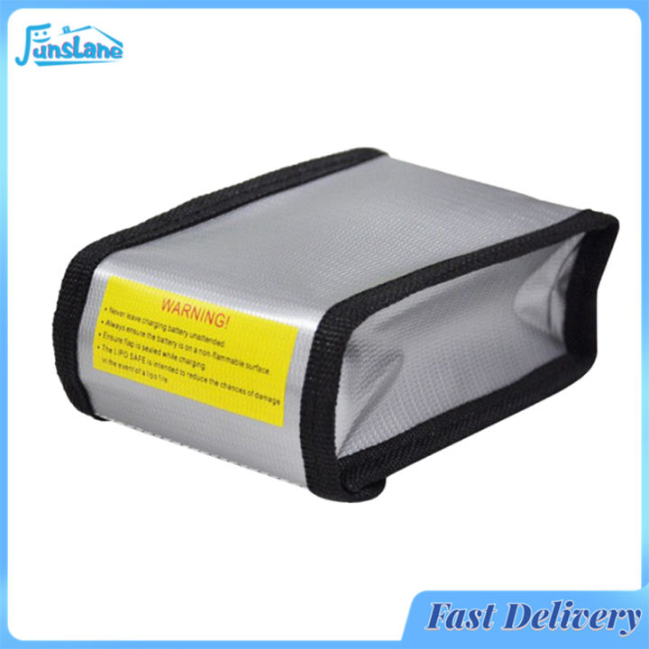 Battery Safety Bag 2/1PCS Explosionproof Lipo Battery Safe Bag Charging Lithium Battery Bag With Large Space For Lipo Battery Guard 185x75x60mm