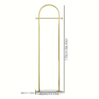 170cm Height Luxury Clothes Rack Half Round Marble Hanger Rack Stable Metal Standing Coat Organizer for Bedroom Living Room
