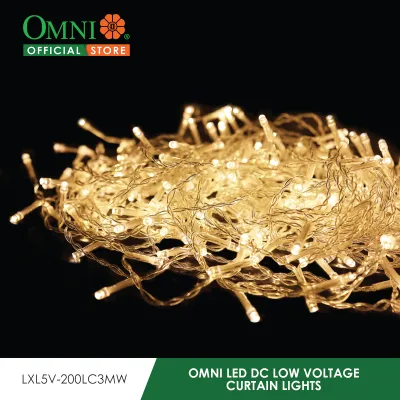 OMNI LED DC Low Voltage Curtain Christmas Lights - LXL5V-200LC3MW