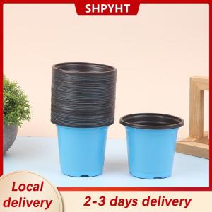 [COD] SHPYHT Local delivery Ship within 24 hours 10Pcs Plastic Flowerpot Cultivation For Succulent Plant Small Flowerpot Simple Planting Seedling Pot Thickened Nursery Pots
