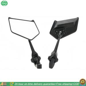 [HOT] Durable 2PCS Motorcycle Rearview Mirrors for ATV and Dirt Bikes Adjustable Rotating Side Mirrors