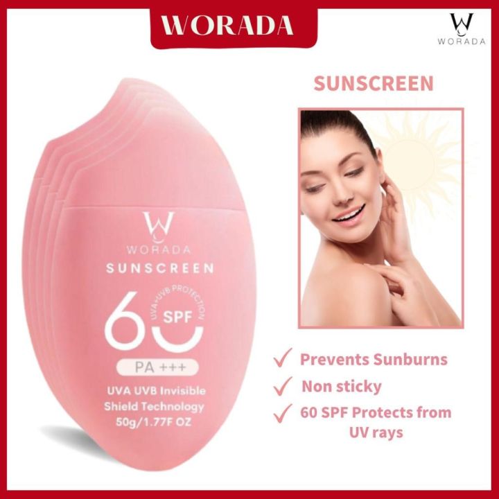 [FDA APPROVED] Worada Invisible Shield Technology Brightening Sunscreen 50 grams SPF 60 PA+++