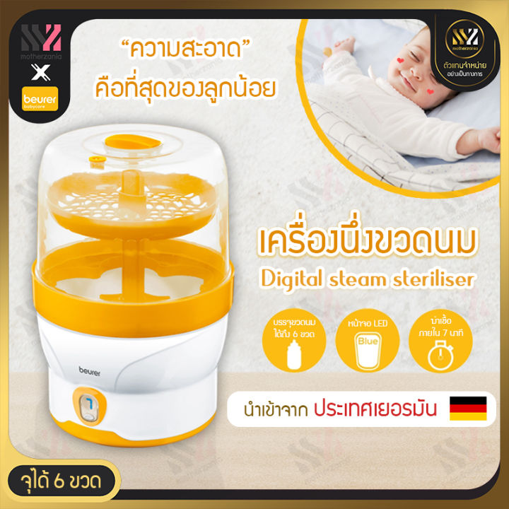 Beurer เครื่องนึ่งขวดนม รุ่น BY 76 ฆ่าเชื้อได้ไว บรรจุได้ถึง ขวด
