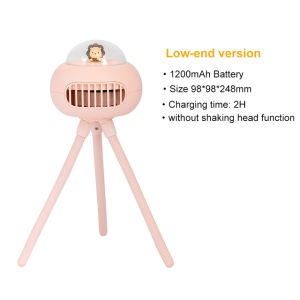 HKStorage Điều Hòa Mini Linh Hoạt Quạt Làm Mát Xe Đẩy Sạc Được 3600MAh Tự Động Xoay 130 ° 4 Bánh Gió Cầm Tay Cho Ngoài Trời Yên Tĩnh