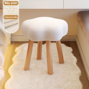 NES Ghế đẩu gỗ nguyên khối cao cấp bàn trang điểm phòng ngủ cho bé gái giảm giá 10%