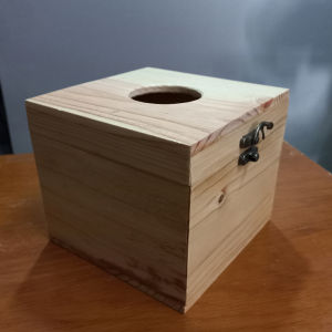 Hộp gỗ đựng khăn giấy tròn