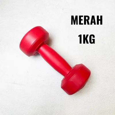 (BISA COD) - Barbel Pelatihan Angkat Beban Dumbell 1kg Fitness Gym plastik Pvc