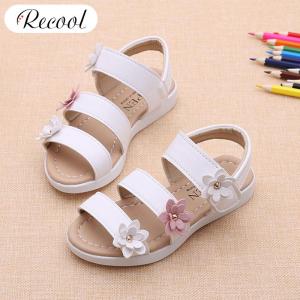 Recool Summer Beach Baby Girl Flat Sandals Strappy Flowers Kids Toddler Shoes