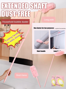 Household Dusting Foldable Bubbles Extended High Cleaning Dusters Foldable Feather Duster For Home  Car Dashboard Dust Collector High Ceiling Dusting Solution Foldable Feather Duster Allergy Sufferer Cleaning Tool Washable Design Scalable