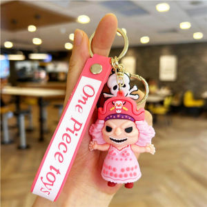 Brand New Anime One Piece Keychain Luffy Roger Zoro Ace Doflamingo Character Backpack Pendant Childrens Toy