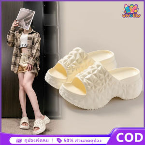 VIVOLILV คุณภาพสูงสไตล์ใหม่ สุภาพสตรี รองเท้าแตะ 2025 แฟชั่น สบาย ๆ รองเท้าแตะ ส้นสูง ส้นลาด ลื่น รองเท้าแตะ