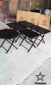 Bàn sắt CNC gấp gọn bàn dã ngoại cafe Sơn tĩnh điện chống han rỉ
