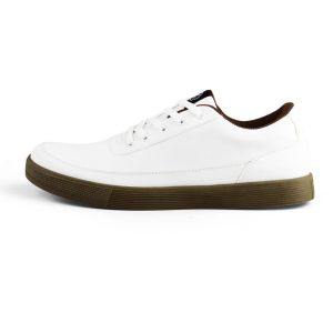 NAZ DEDRICK - Sepatu Sneakers Pria NAZ Kasual Putih Polos Sepatu Kets Cowok Sol Dijahit 100% LOKAL
