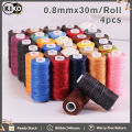 4PCS Waxed Thread Bracelet Weaving High -strength Sewing Thread Waxed Linen Thread for DIY Handicraft Tools 0.8mmx30m. 
