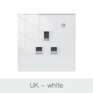 MOES ZigBee Smart Wall SocketGlass Panel OutletPower Monitortuya Wireless Control Mesh with TimerAlexa G oogle Home voice UK