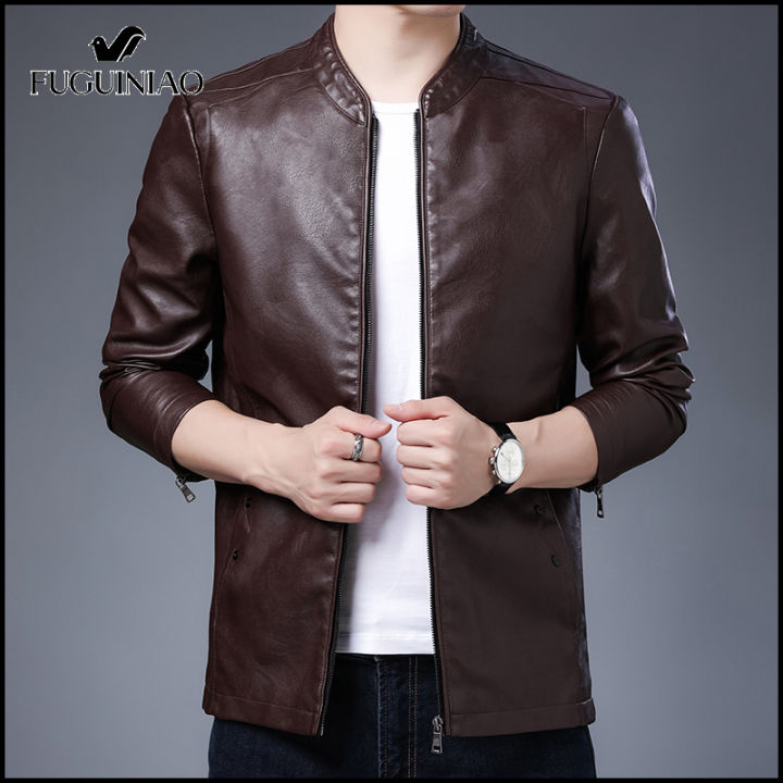Fuguiniao%20Men's%20Leather%20Jacket%20Stand%20Collar%20Motorcycle%20Leather%20Casual%20Jackets%20Fashion%20Male%20Coat%20-%20Image%207