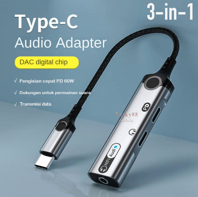 in Converter Hifi Audio PD 60W Type-C to mm Charging Usb