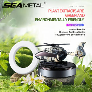 Solar Car Decoration Rotating Aircraft Aromatherapy Car Perfume Scent Dashboard Accessories Without Essential Oils