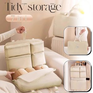 7 In 1 Travel Storage Bag Foldable Waterproof Hanging Travel Clothes Storage Bag with Zipper