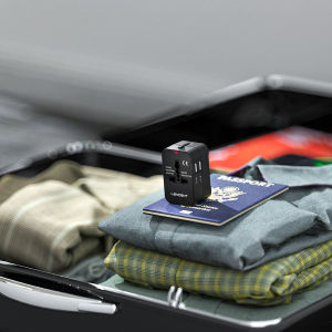 Lencent อะแดปเตอร์สากล อะแดปเตอร์ไฟฟ้ากับสหราชอาณาจักร/ประเทศไทย/EU/AUS ทั่วโลกปลั๊ก 2 พอร์ต USB ผนังชาร์จสําหรับ iPhone โทรศัพท์ Android แท็บเล็ต