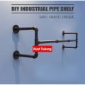 Industrial Pipe Clothes Rack Heavy Duty Detachable Wall Mounted Iron Pipe Retro Style. 