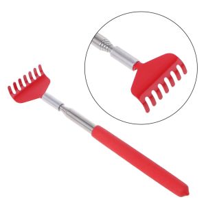1pc Multicolor Stainless Steel For The Elderly Retractable Hand Grip Relieve Itching Telescopic Metal Five-tooth Massage Tools Back Scratcher Scratching Device Itch Scratching