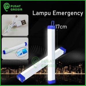 Lamp Emergency LED 17cm 30w Lampu Darurat portable penerang cahaya putih super terang