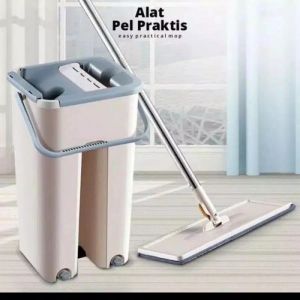 Alat Pel Lantai Praktis Ultra Mop Dua Kain - Scratch Mop Pel Serbaguna