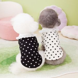 OUTOPEN Soft Dog Polka Dot Vest Cute Fashion Dog Clothes Pet Supplies Thin Design Pet Summer Skirt For Puppy Kittens
