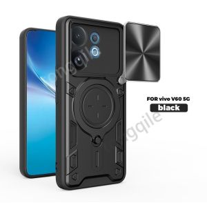 Ốp chống sốc cho Vivo V60 5G Vivov60 2025 Điện Thoại Bìa Ốp lưng Bumper hoa văn CD giá đỡ vòng Trượt Đẩy Cửa Sổ Máy Ảnh cứng bảo vệ Bìa Sau viền nhựa TPU mềm