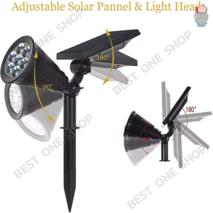 A220 ไฟปักสนาม 7 สี RGB พลังงานแสงอาทิตย์ โซล่าเซลล์ ไฟ LED ไฟทาง ไฟโซล่าเซลล์ เปลี่ยนสีอัตโนมัติ ไฟปักดิน