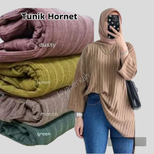 OVERSIZE MATT KNIT HORNETS ATASAN TUNIK LENGAN 7/8 / KAOS POLOS OVESIZE JUMBO / KAOS MUSLIMAH PROMO tania long tunik knit hornet alvaro/long tunik terbaru / Crop Top Lengan Panjang