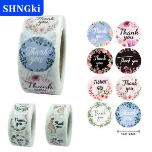 [COD] 🔥🔥🔥SHNGki Hoa Cảm ơn bạn dán nhãn quà tặng bao bì dán sinh nhật tiệc cưới