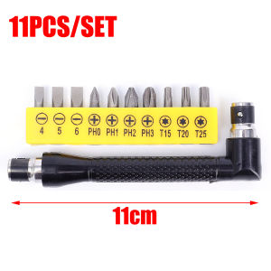 L-Shaped Double Head Screwdriver Utility Mini Socket Wrench 1/4" Screwdriver Bits Key Tool And Screwdriver Bit Drill Set