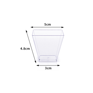 60ml Clear Mousse Cup Plastic Dessert Serving for Jelly Pudding Yogurt Party Picnic Event 一次性慕斯杯