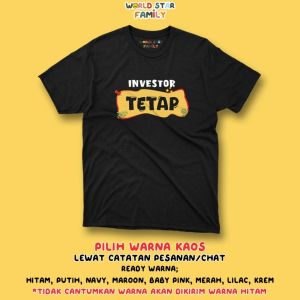 WSF Kaos Investor Tetap dan Manager Keuangan Kaos Couple Keluarga Baju Keluarga Lucu Kaos Pasangan Kaos AYAH IBU dan ANAK