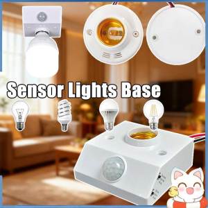 E27 Sensor Lights Base Smart LED Lamp Base Infrared Voice Control Intelligent Lamp Holder 人体感应灯座