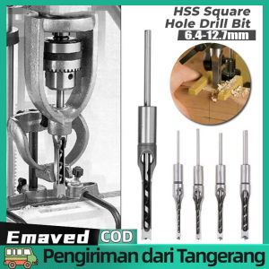 Mata Bor Bobok Kayu 3/8 Inch Chisel Set Mortising Chisel 4pcs Set 6.4/8/9.5/12.7 Mm Persegi Hole Drill Bit Bahan Baja Kerajinan Kayu