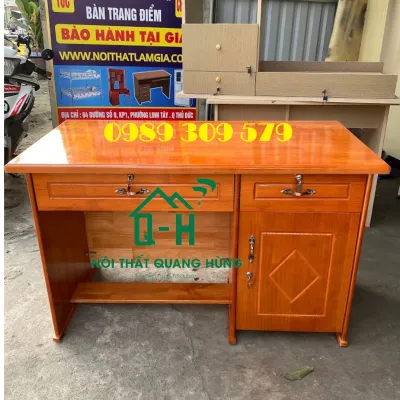 Bàn làm việc gỗ thông tự nhiên chắc chắn giao nhanh hcm