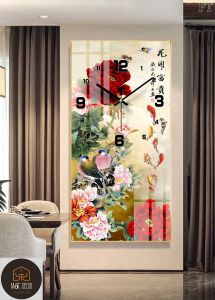 Tranh đồng hồ treo tường tranh trang trí tường phòng khách decor phòng đẹp