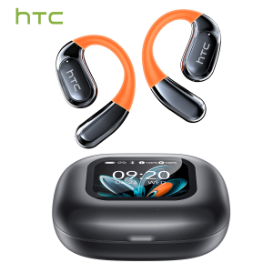 HTC NE27 Wireless Earphones Bluetooth Earbuds Bluetooth 6.0 IPX5 Waterproof ENC Noise Cancelling AI Intelligent Translation Neon Light HiFi Stereo Multi Function Screen Smart Touch Control