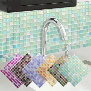 CLARO 1pcs Self-adhesive Mosaic Tile Sticker 3D Design DIY Peel and Stick Backsplash  Multifunction Waterproof Tile Sheet Kitchen Backsplash