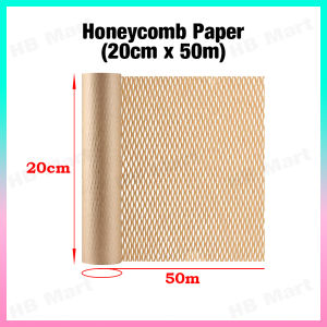50m Honeycomb Paper Wrap Honeycomb Wrapper Kraft Paper Gift Box Wrapper Eco friendly Bubble Wrap 缓冲包装蜂窝纸 HC01