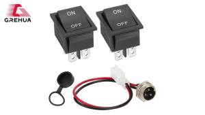 GREHUA On Off Switch & Charger Port Compatible with Razor MX500 MX650 MX350 SX500 Mcgrath Dirt Bike Quad 500 Pocket Mod EcoSmart 4 Wheeler ATV Rocket Parts 16A 250V 20A 125V