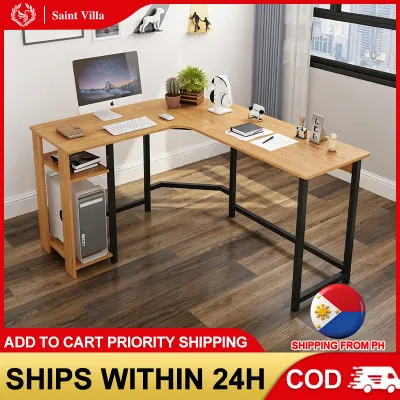 Saint Villa Corner computer desk desktop gaming table and chair set game corner double home bedroom L-shaped large desk desk book shelf integrated table home horizontal office dedicated desk limited-time special sale